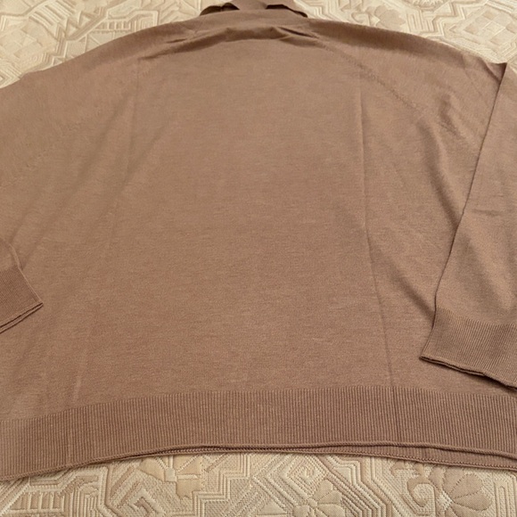 Mango Medium Tan Fine-Knit Turtleneck Sweater/NWT/XL - Picture 13 of 15